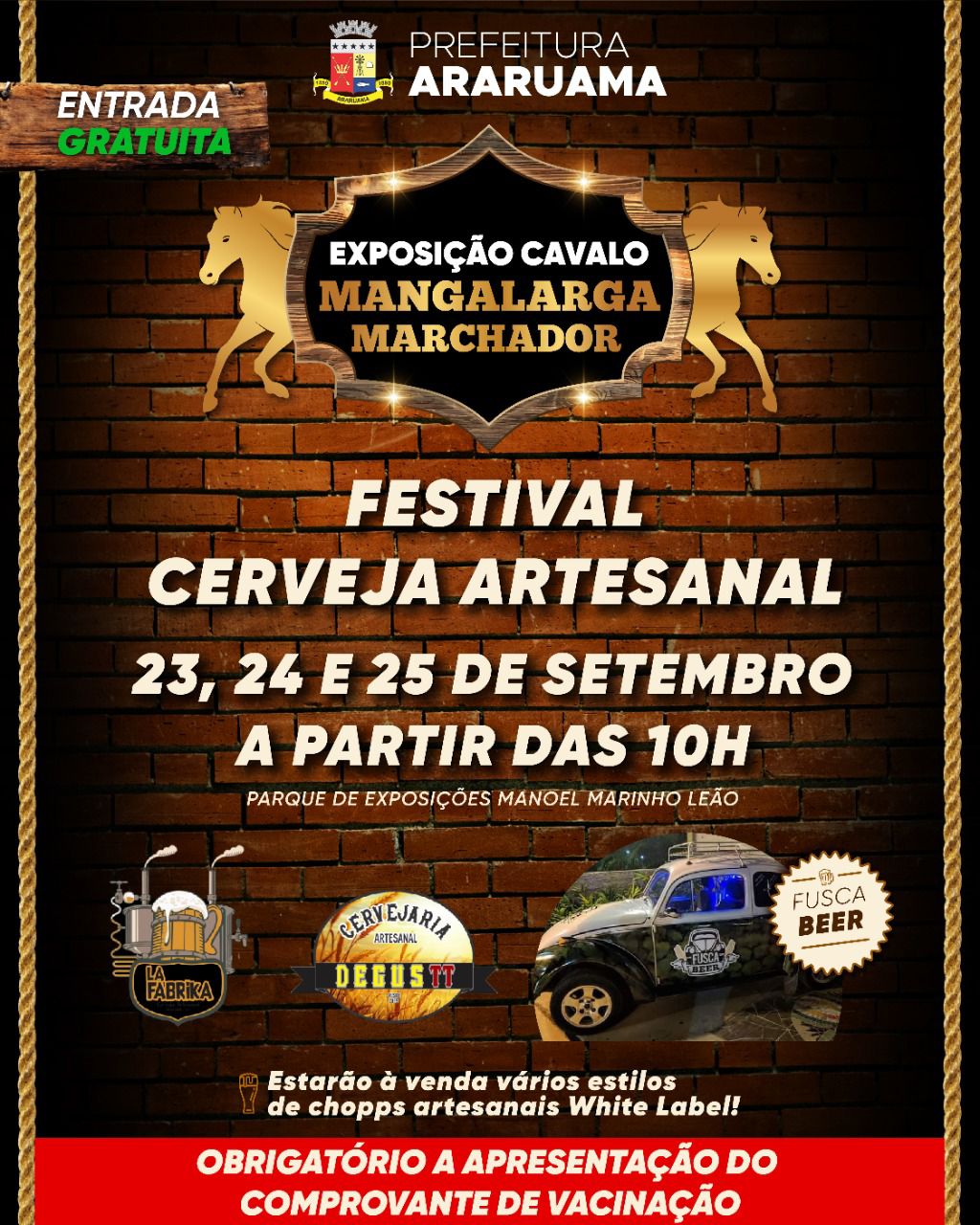Festival Cervejeiro é atração confirmada na Exposição do Cavalo Mangalarga Marchador em Araruama