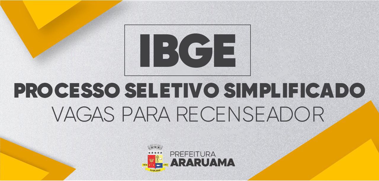 Terminam nessa quarta-feira as inscrições para processo seletivo do IBGE para vaga de recenseador