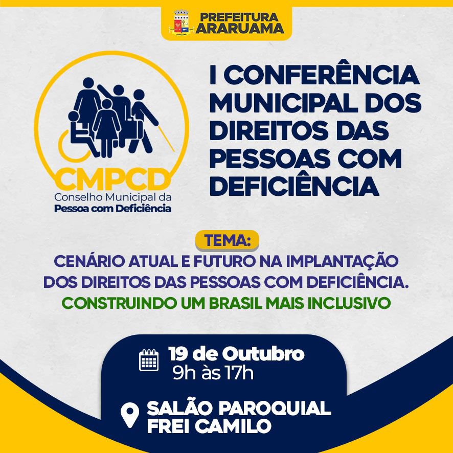 Prefeitura de Araruama vai realizar a 1ª Conferência Municipal dos Direitos das Pessoas com Deficiência