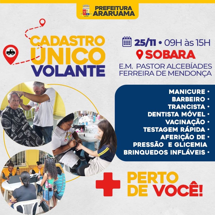 Prefeitura de Araruama vai realizar o Cadastro Único Volante na Comunidade da Sobara, em São Vicente